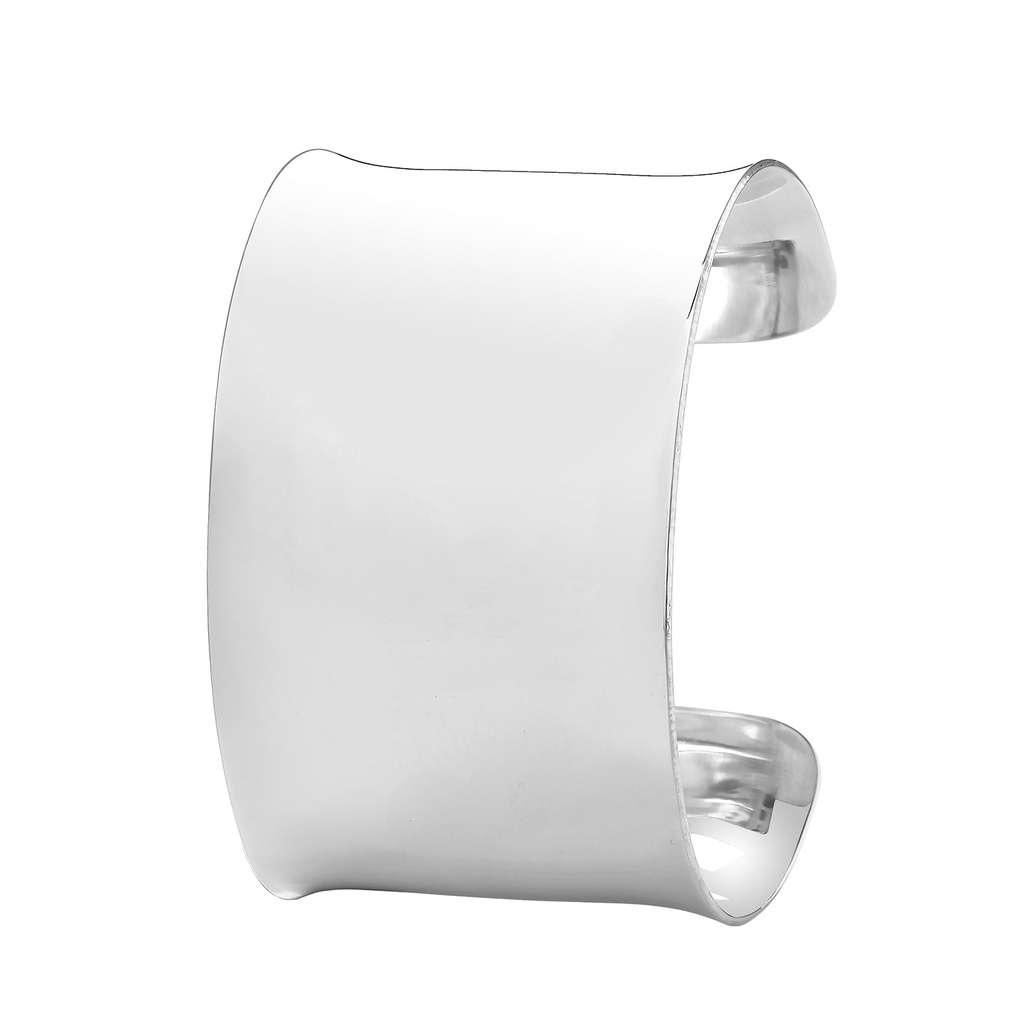 SILVER WIDE CHUNKY CUFF BANGLE