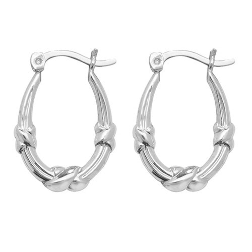 SILVER CREOLE EARRINGS