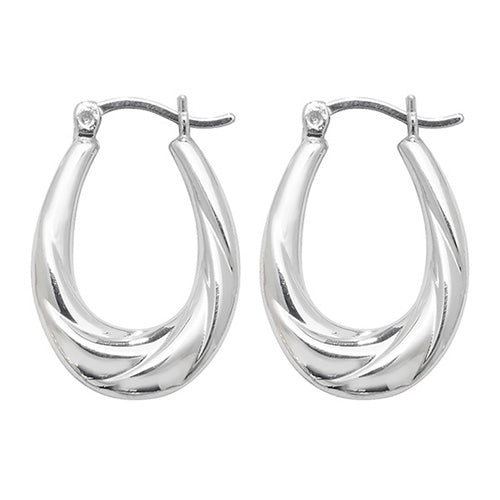 SILVER CREOLE EARRINGS