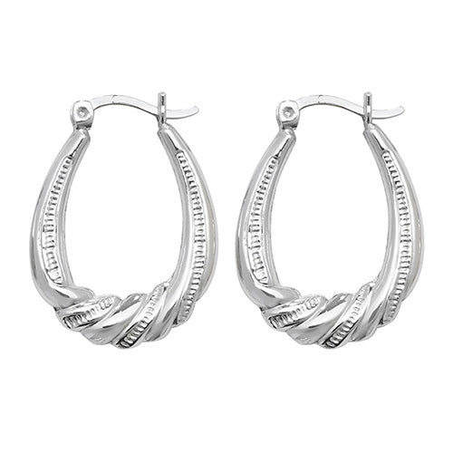 SILVER CREOLE EARRINGS