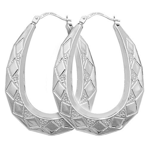SILVER CREOLE EARRINGS
