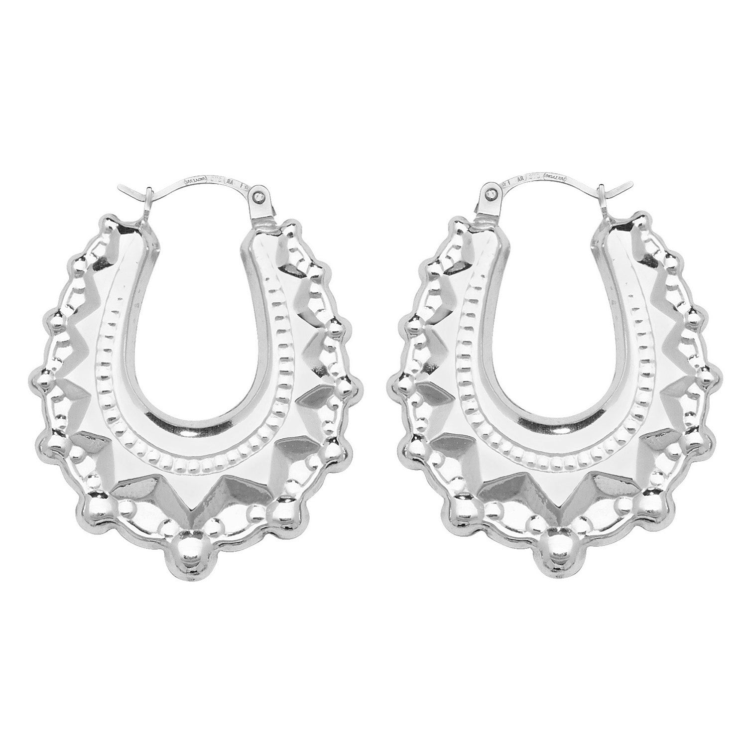 SILVER CREOLE EARRINGS