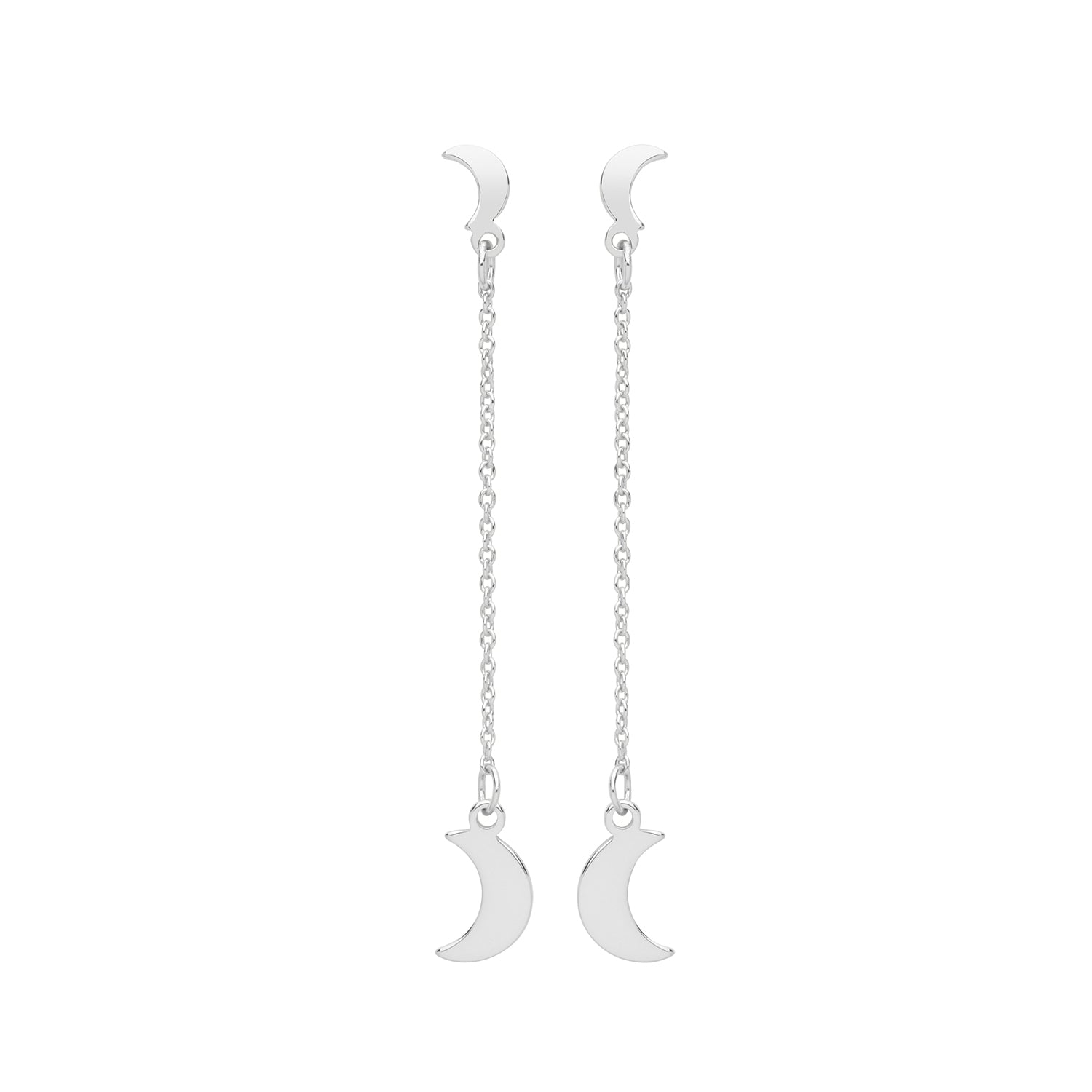 SILVER RH PLATED DROP EARRINGS