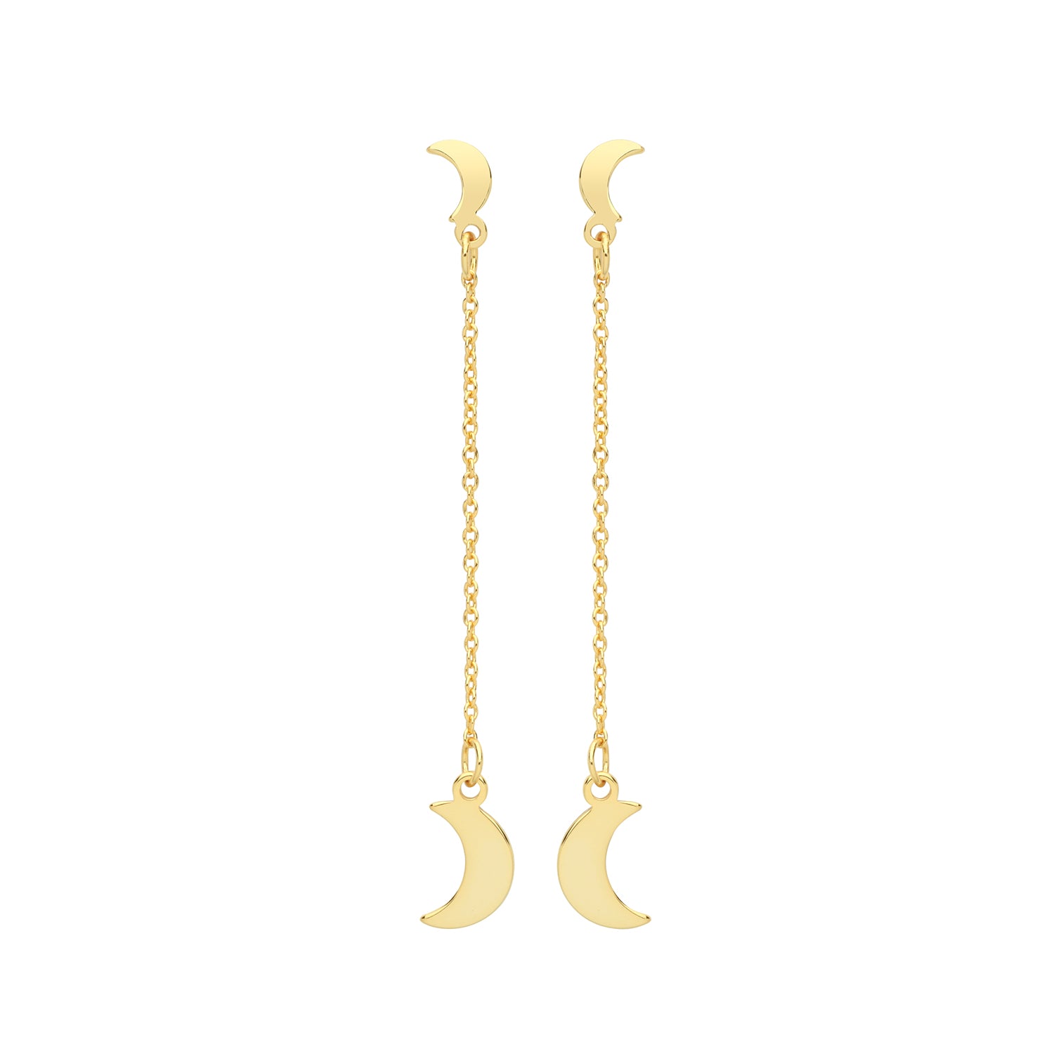 SILVER YEL GOLD PLATED DROP EARRINGS