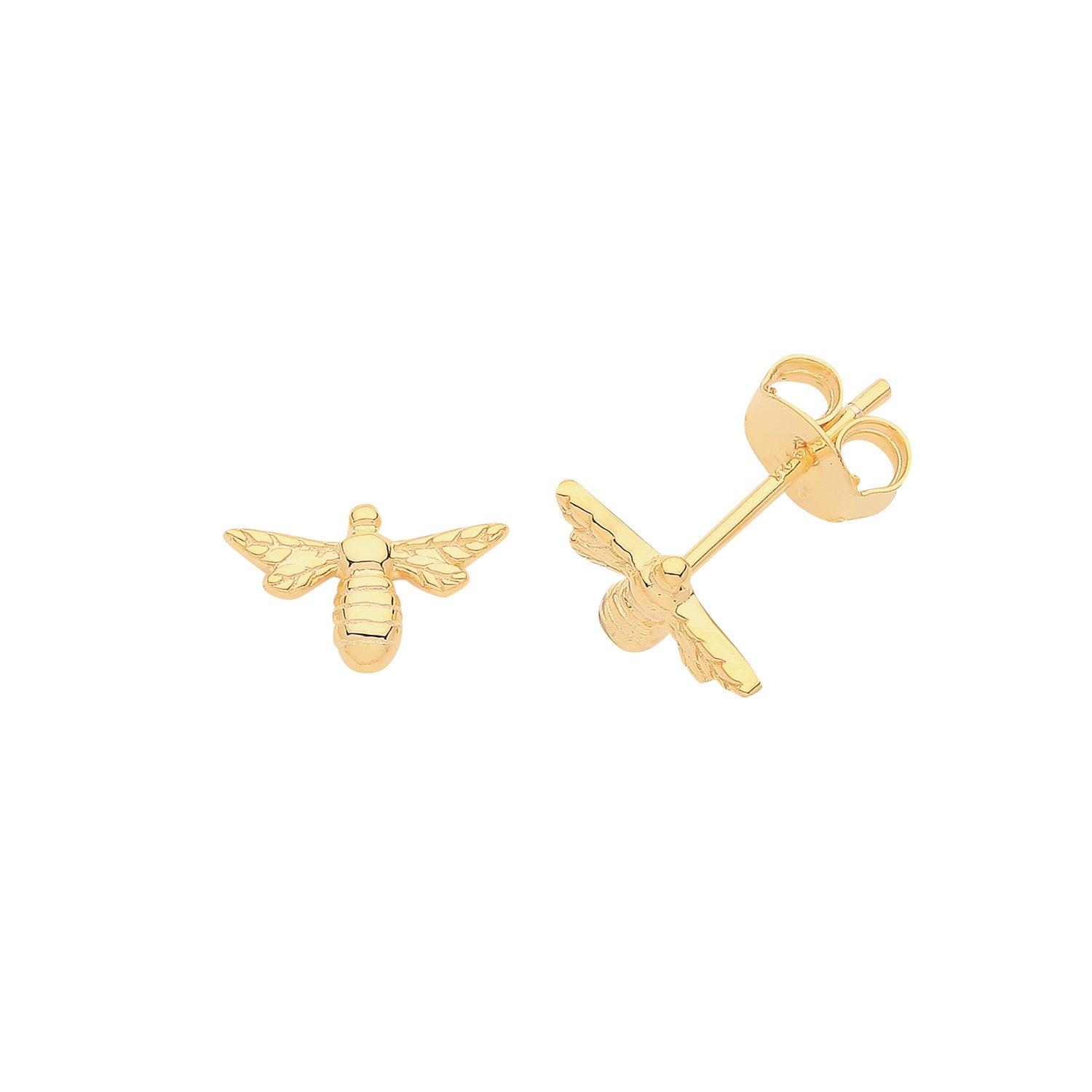 SILVER GOLD  PLATED BEE STUDS