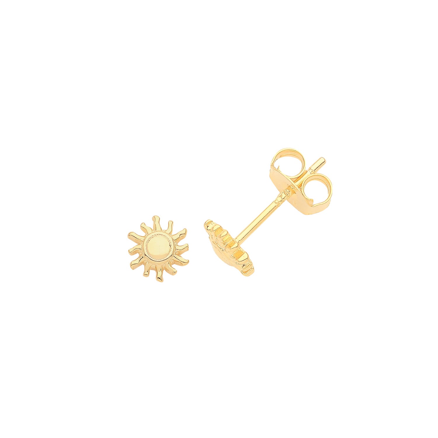 SILVER GOLD  PLATED SUN STUDS