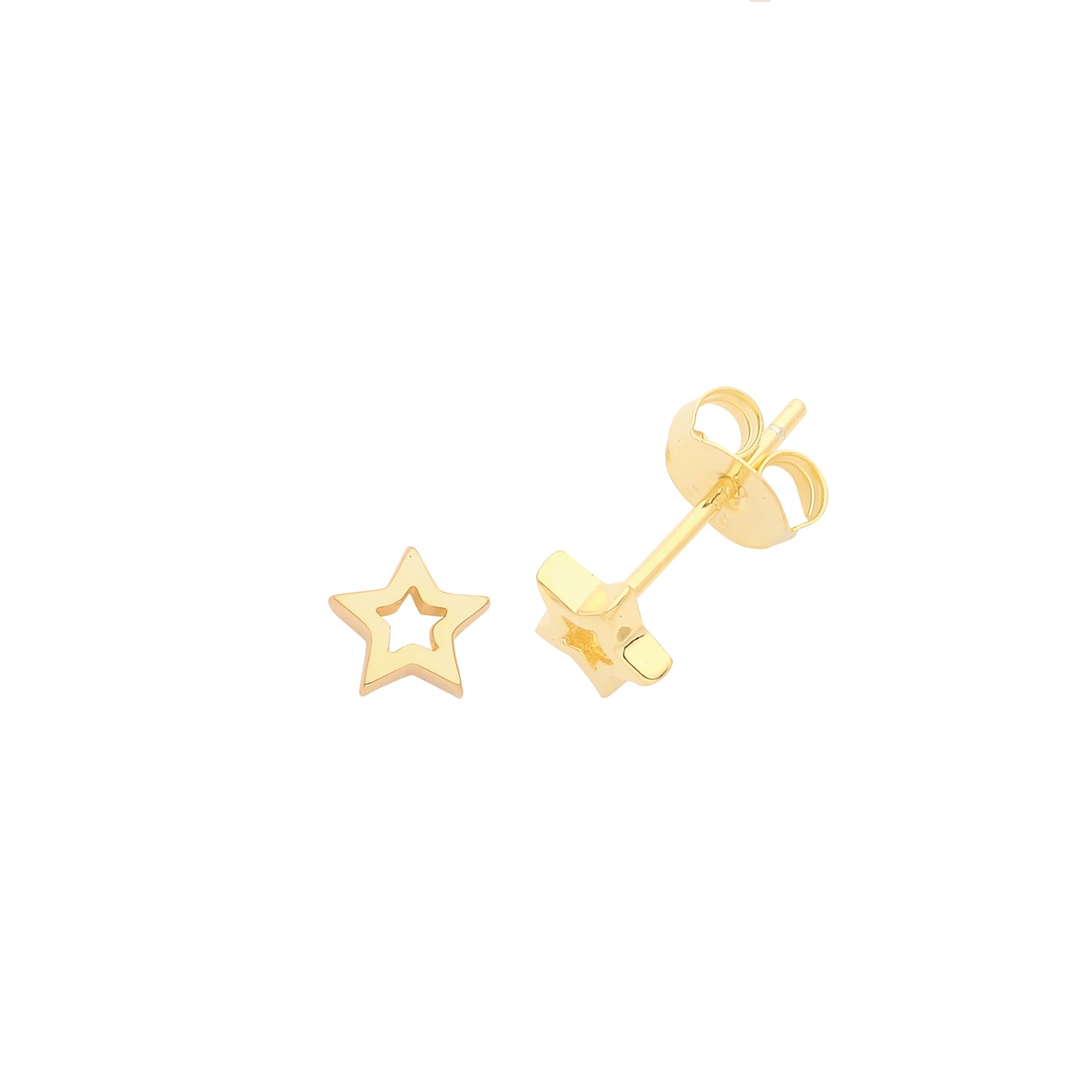 SILVER GOLD PLATED STAR STUDS