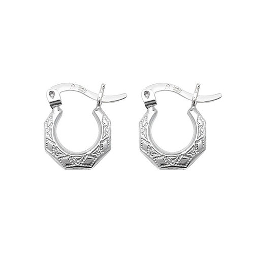 SILVER BABIES' CREOLE EARRINGS