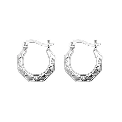 SILVER CREOLE EARRINGS