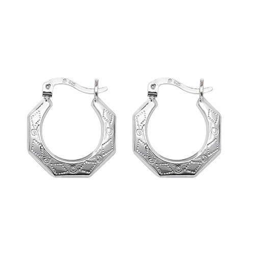 SILVER CREOLE EARRINGS