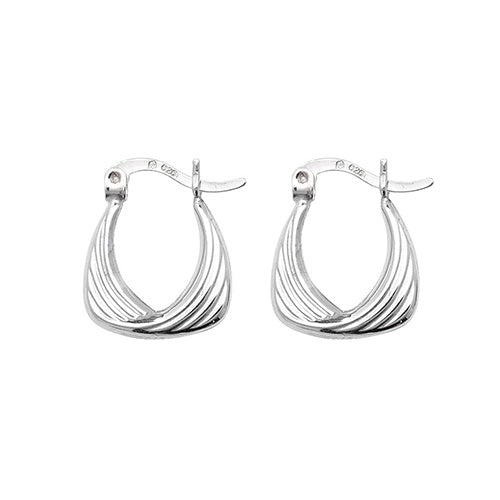 SILVER BABIES' CREOLE EARRINGS