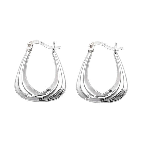 SILVER CREOLE EARRINGS