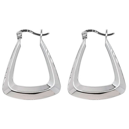 SILVER CREOLE EARRINGS