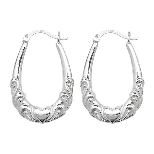 SILVER CREOLE EARRINGS