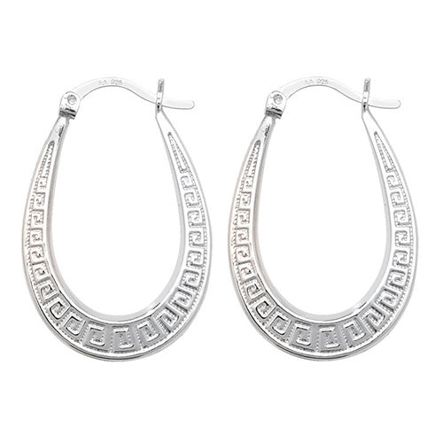 SILVER CREOLE EARRINGS