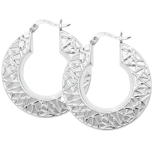 SILVER CREOLE EARRINGS