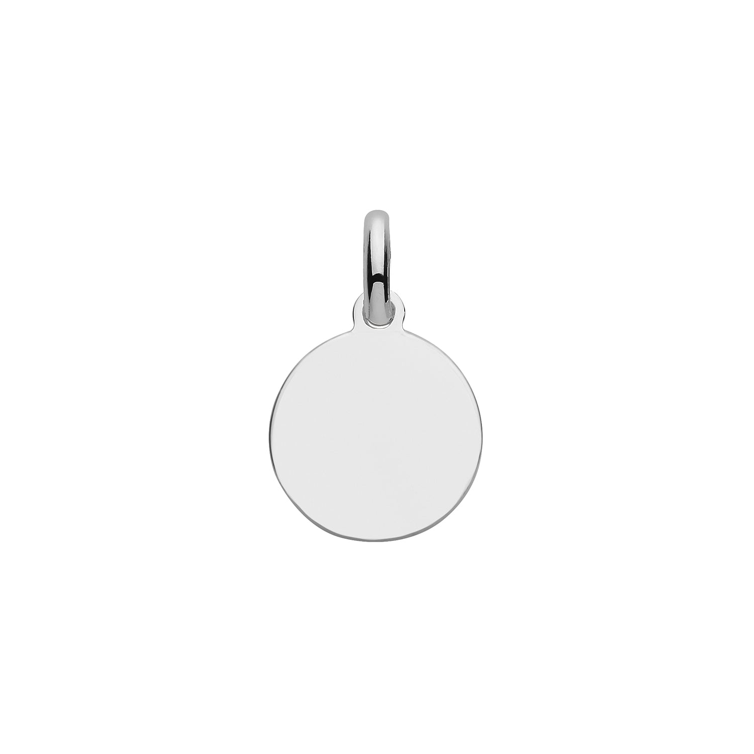 SILVER ROUND TAG PENDANT