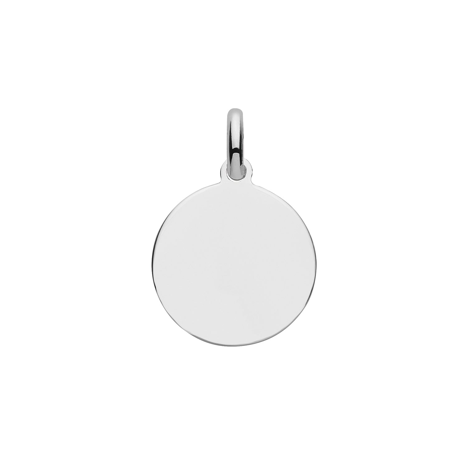 SILVER ROUND TAG PENDANT