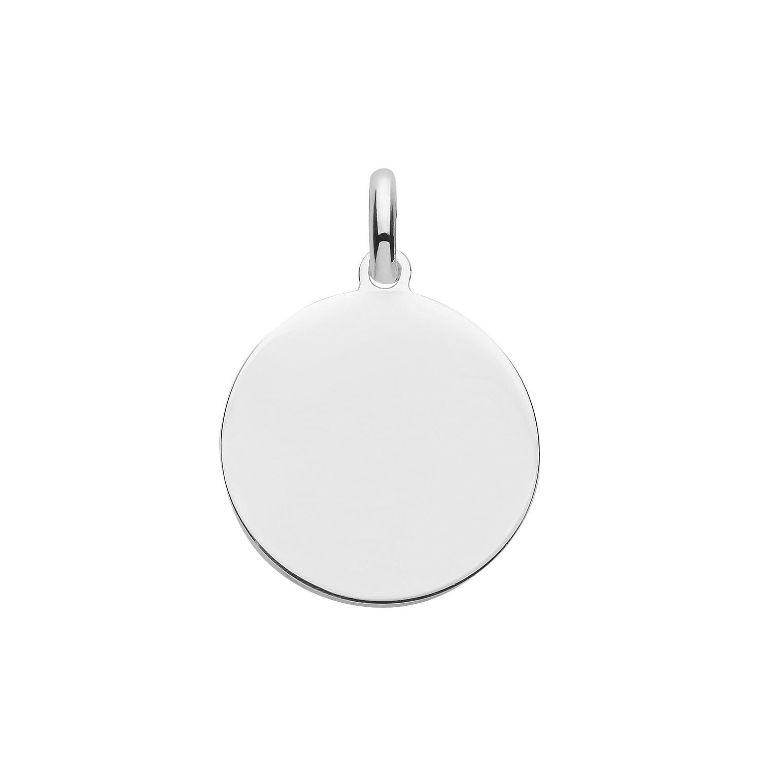 SILVER ROUND TAG PENDANT