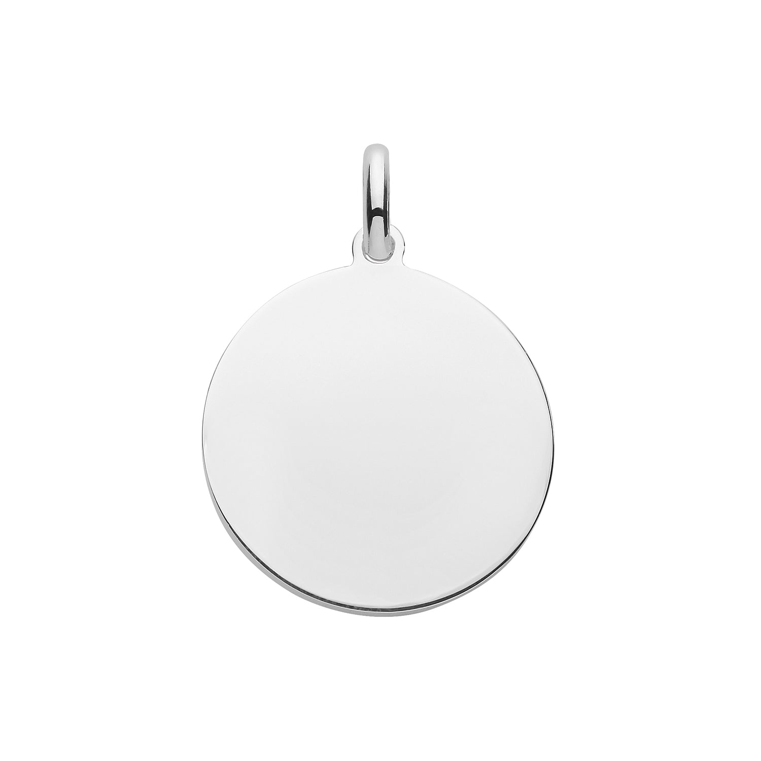 SILVER ROUND TAG PENDANT