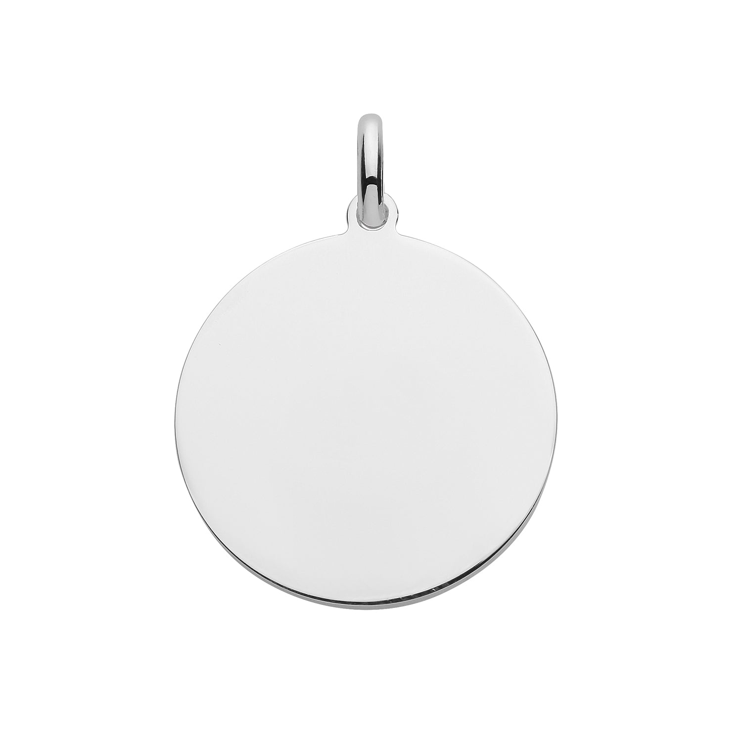 SILVER ROUND TAG PENDANT