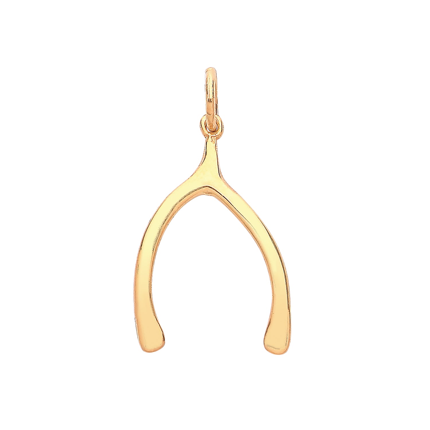 SILVER GOLD PLATED WISHBONE PENDANT