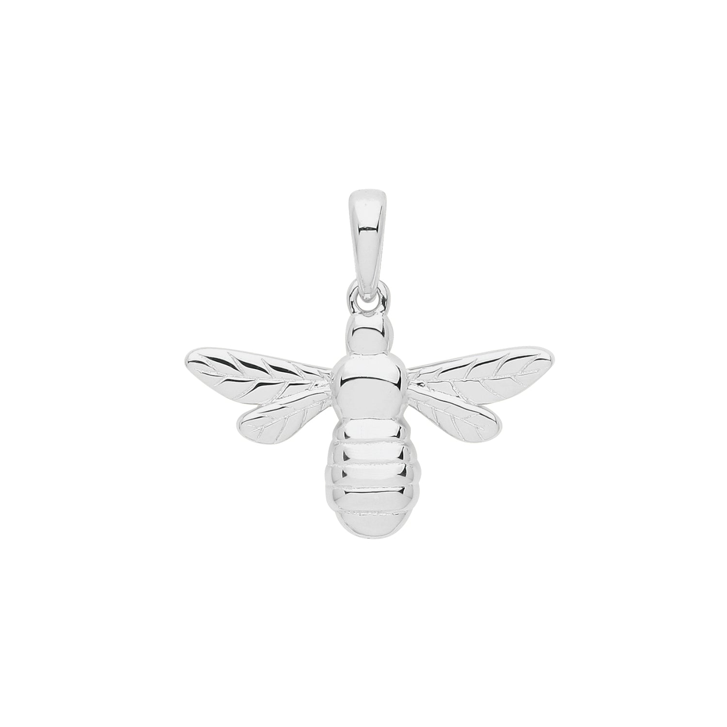 SILVER RHODIUM PLATED BEE PENDANT