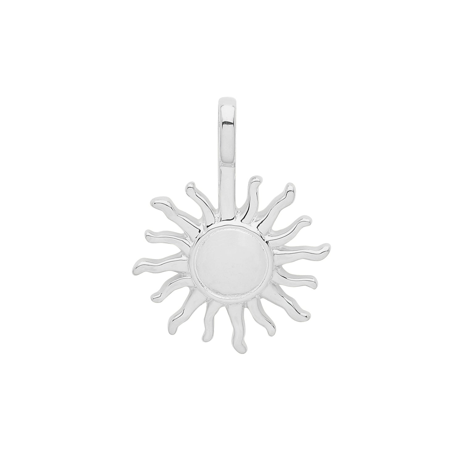 SILVER RHODIUM PLATED SUN PENDANT