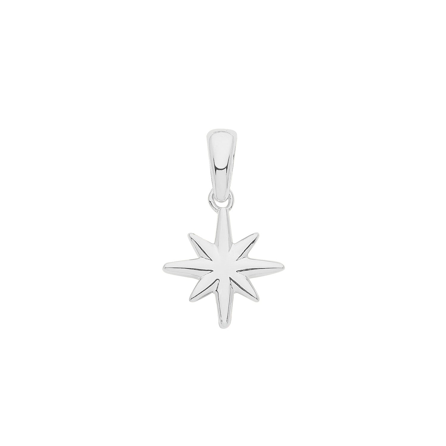 SILVER RHODIUM PLATED STAR PENDANT