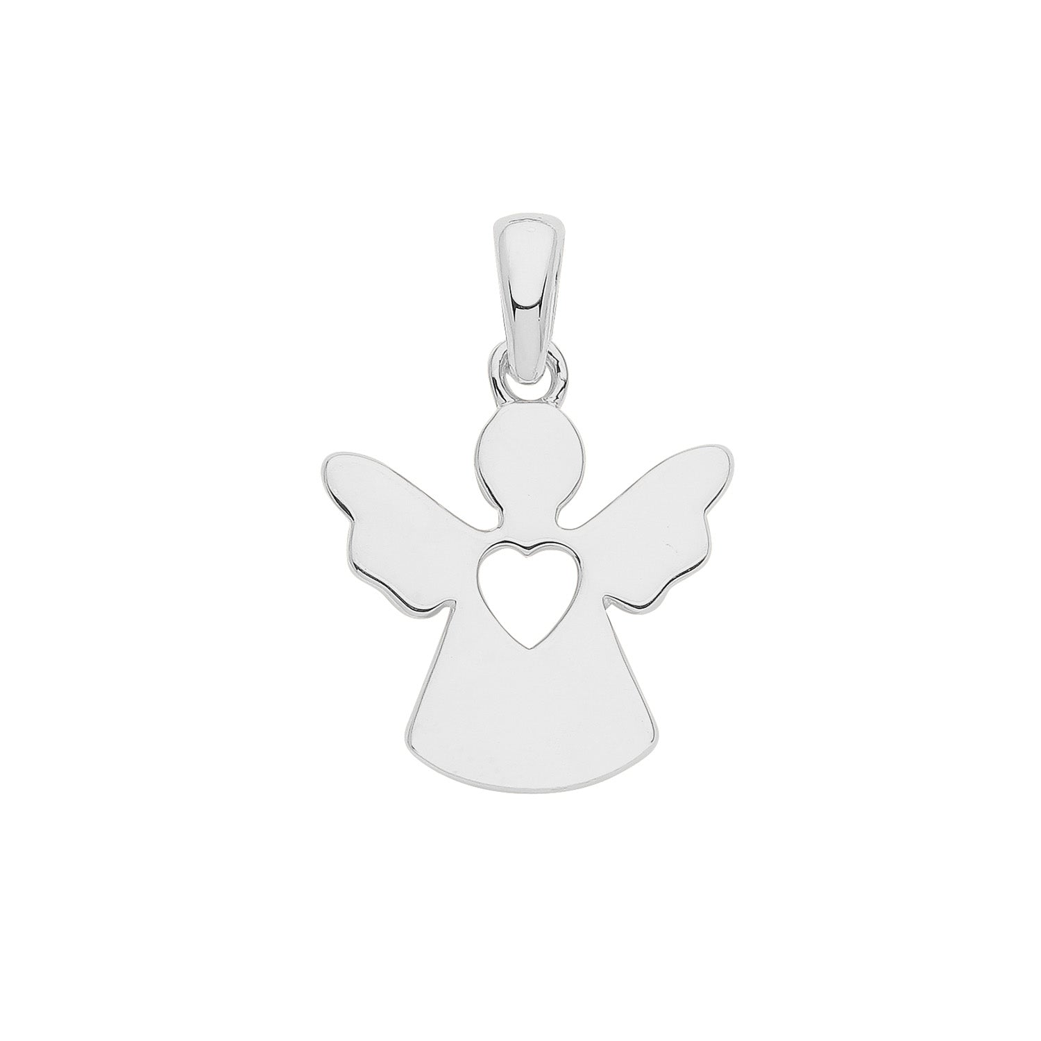 SILVER RHODIUM PLATED ANGLE PENDANT