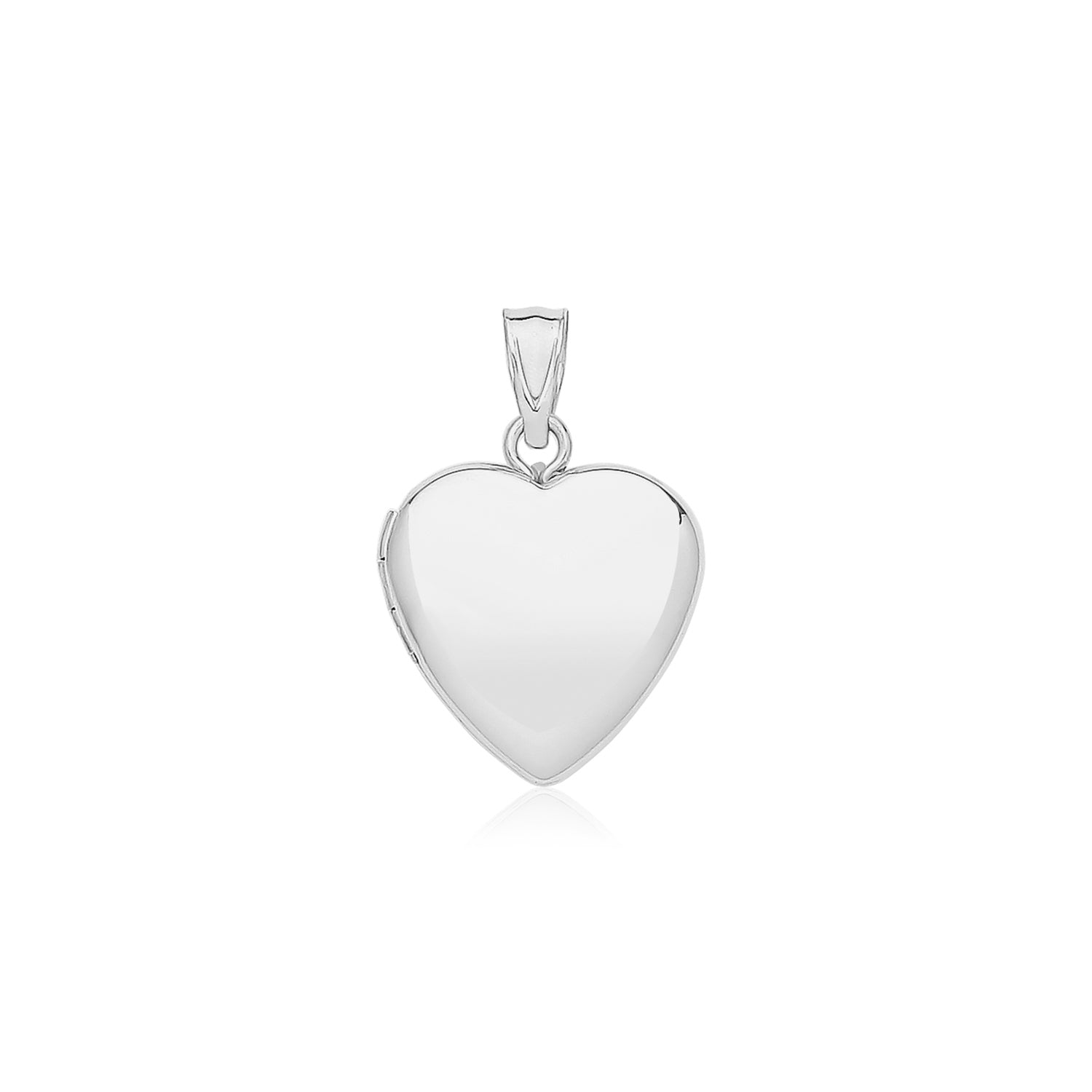 SILVER PLAIN SMALL HEART LOCKET