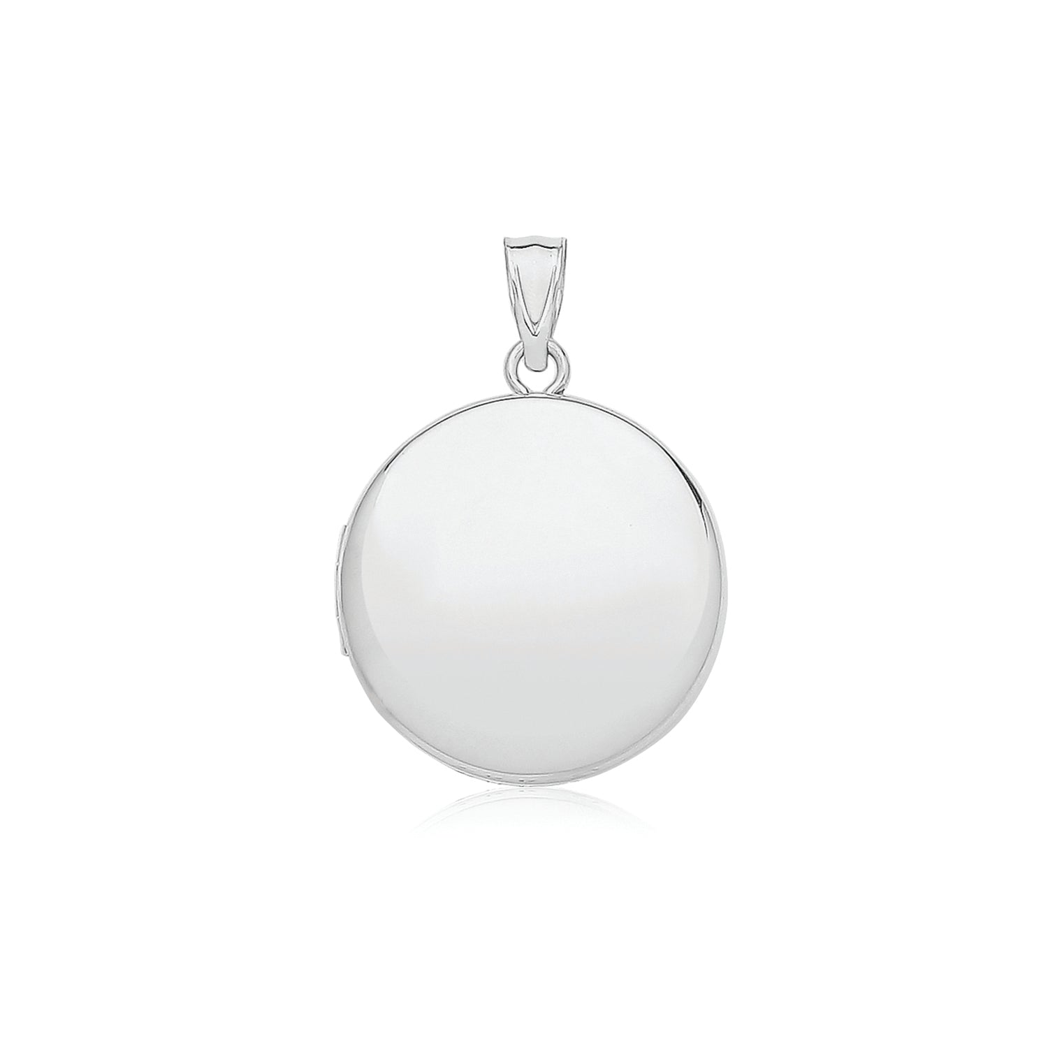 SILVER PLAIN ROUND LOCKET