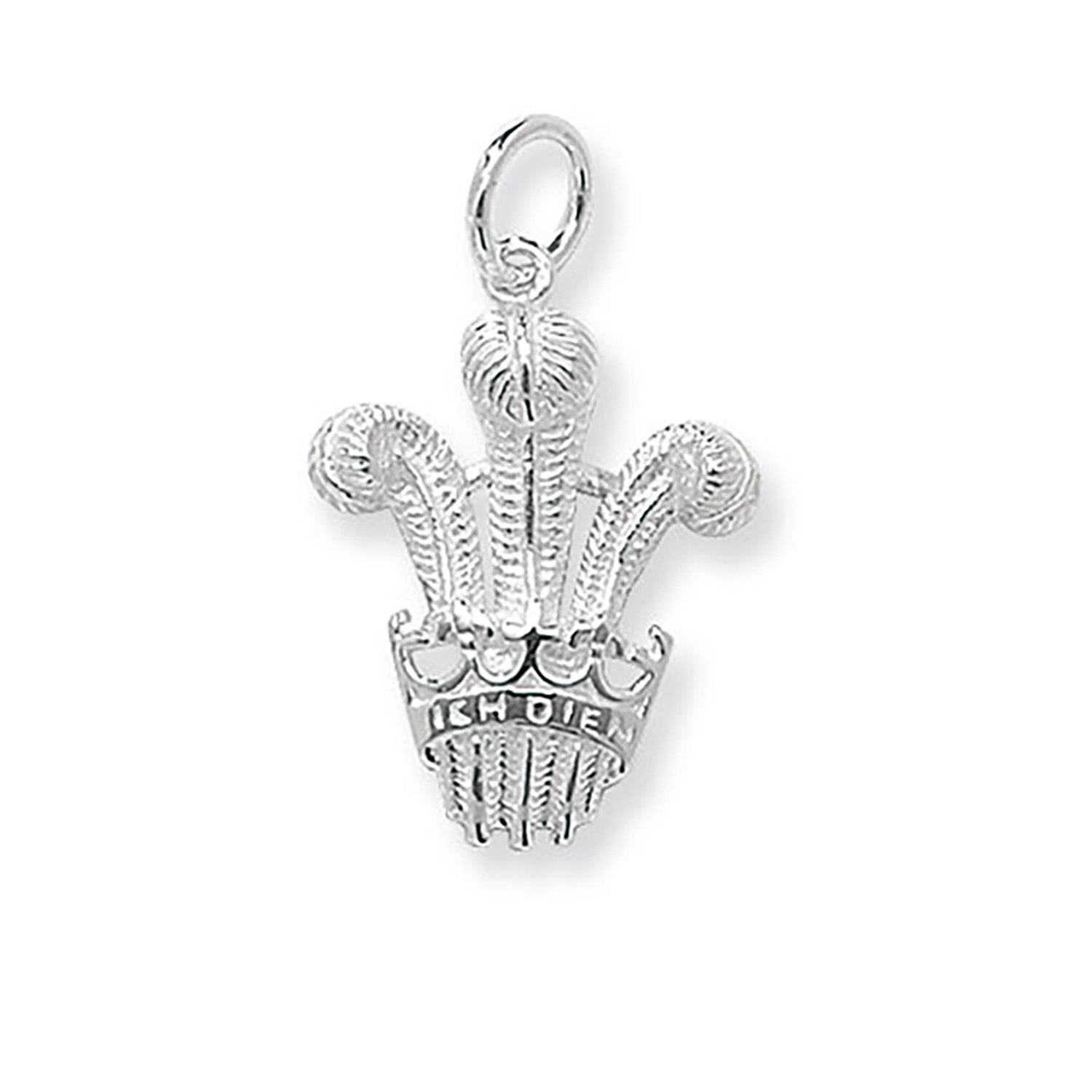 SILVER PRINCE OF WALES 3 FEATHER PENDANT