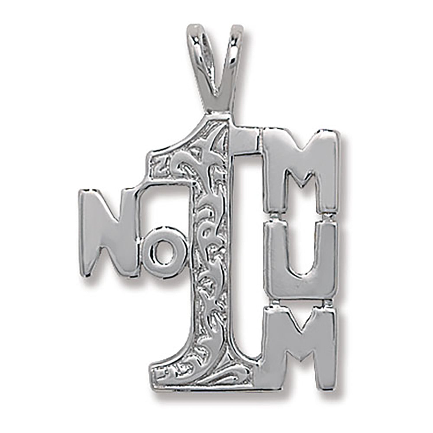 SILVER NO 1 MUM PENDANT