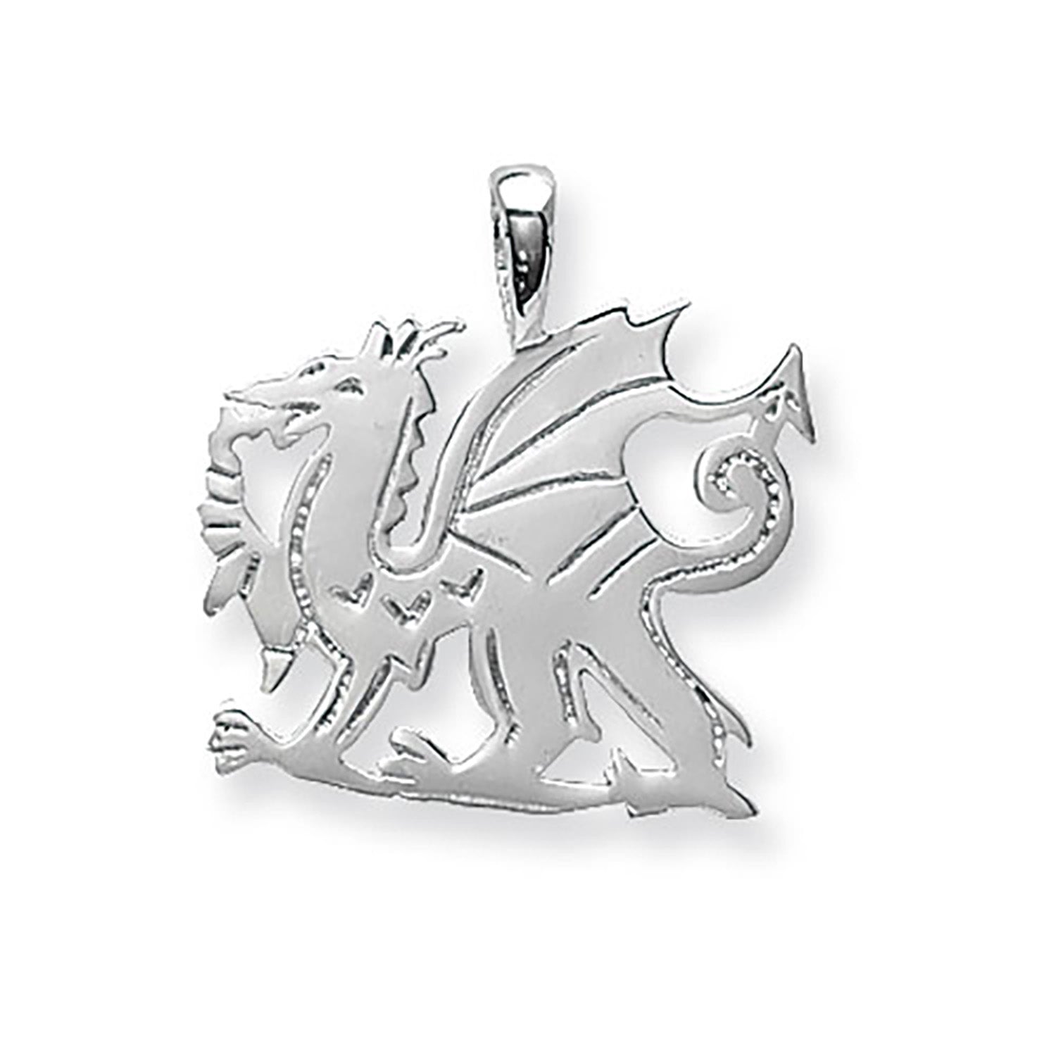 SILVER WELSH DRAGON PENDANT