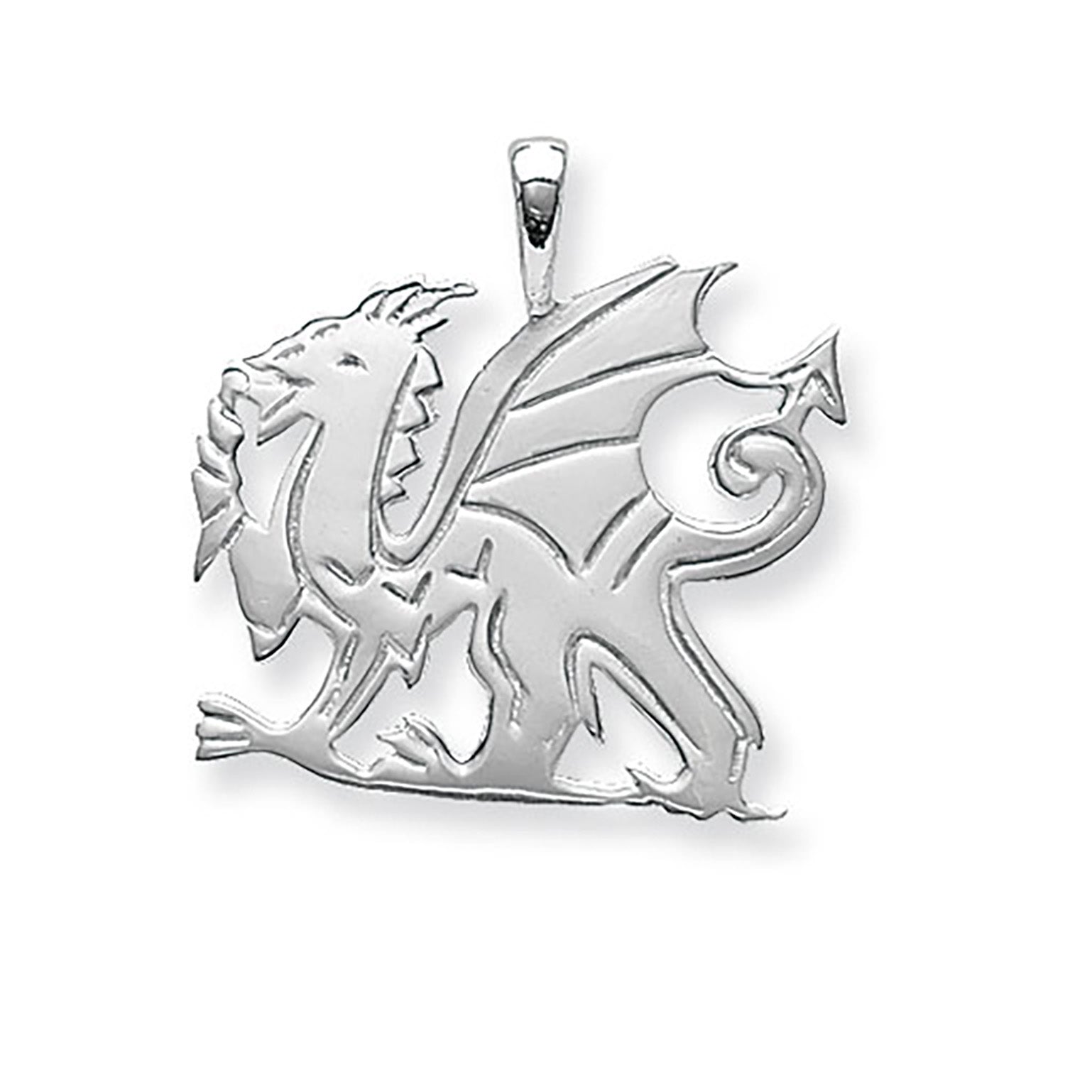 SILVER WELSH DRAGON PENDANT