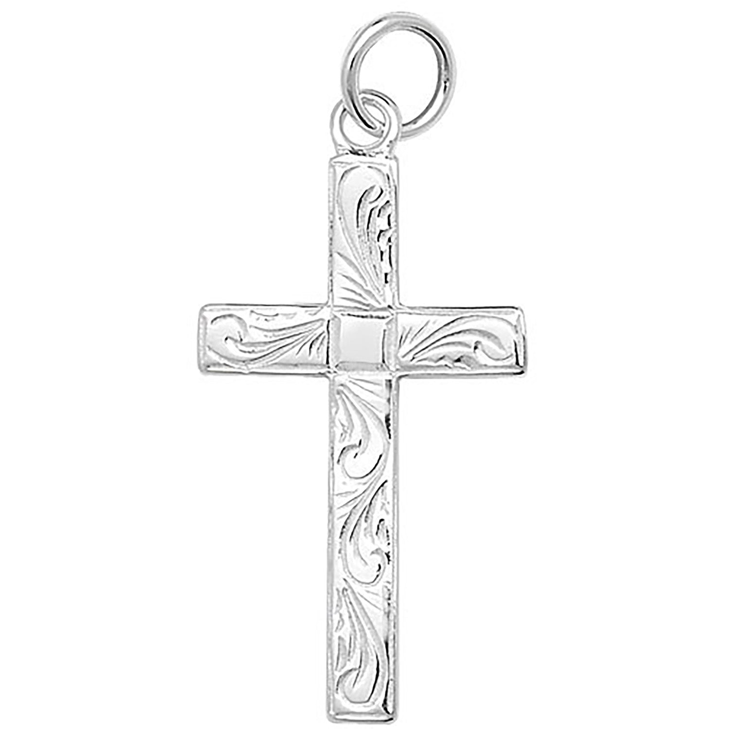 SILVER ENGRAVED CROSS PENDANT