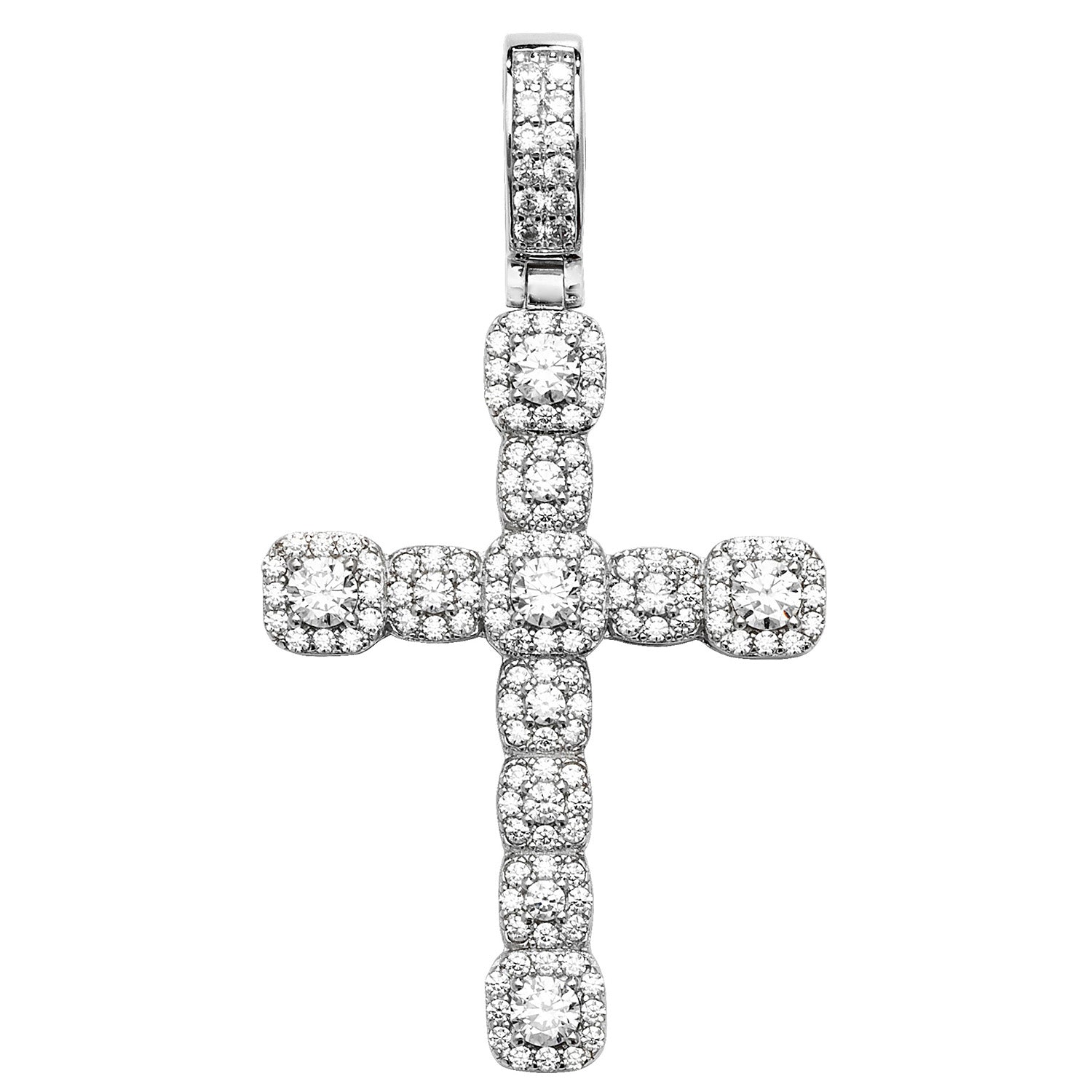 SILVER CZ CROSS PENDANT