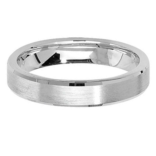 SILVER 4MM SATIN WED BAND