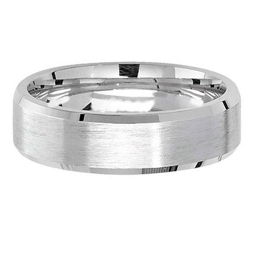 SILVER 6MM SATIN WED BAND