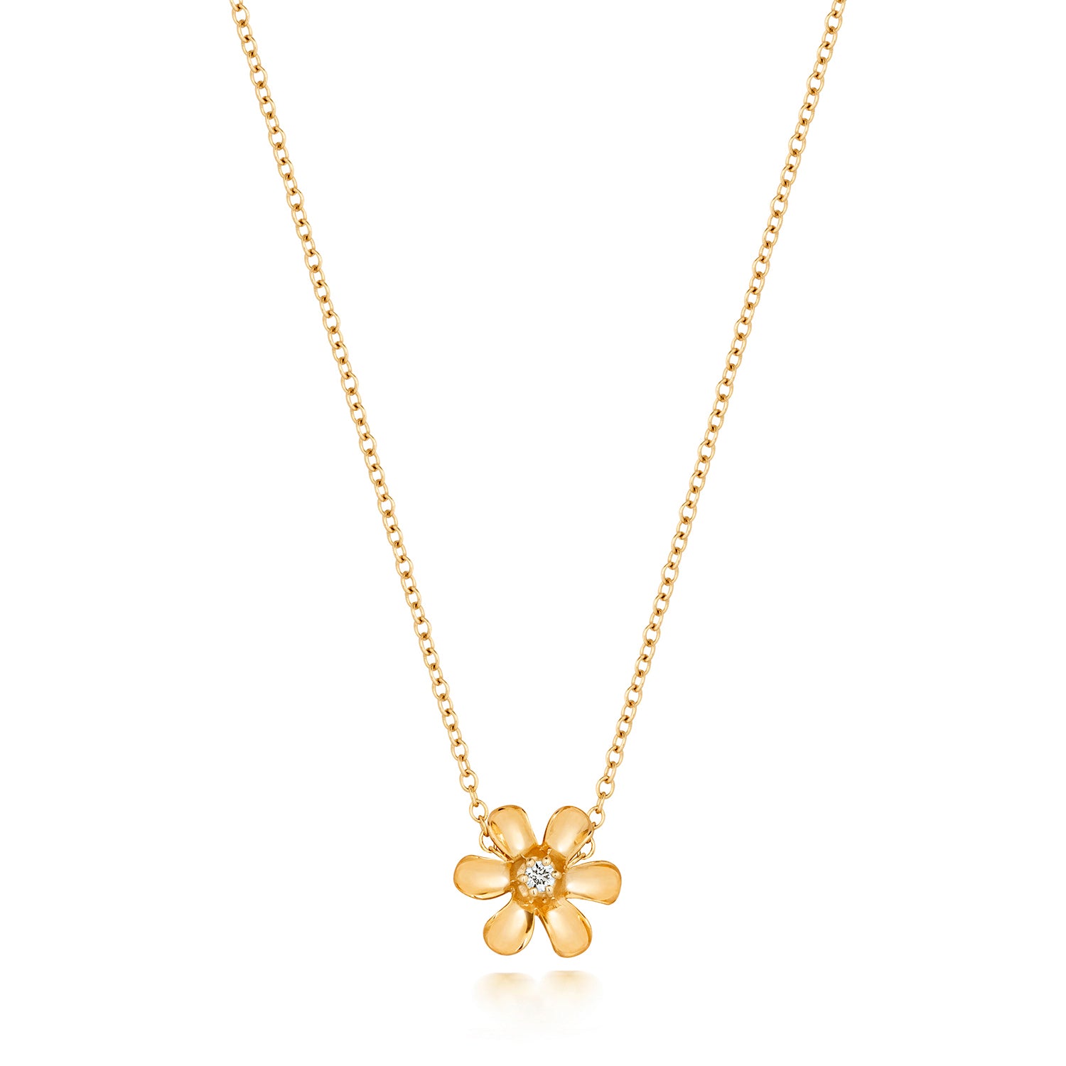 DIAMOND DAISY NECKLACE IN 9CT GOLD