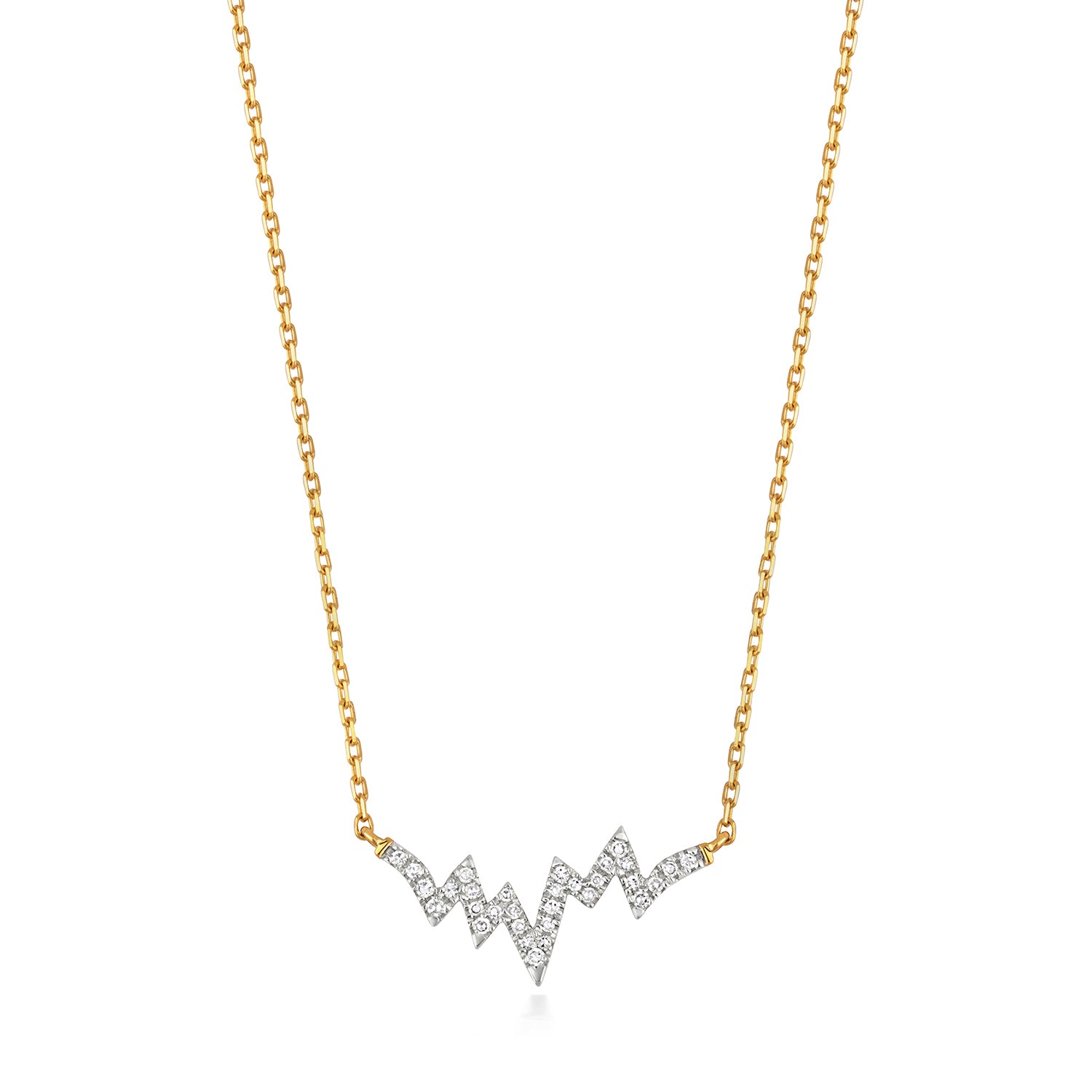 DIAMOND HEARTBEAT NECKLACE IN 9CT GOLD