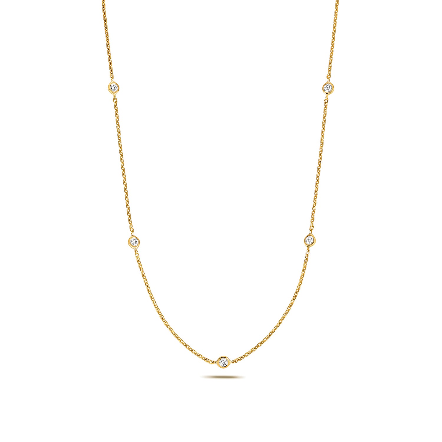 DIAMOND RUBOVER NECKLACE IN 18CT GOLD