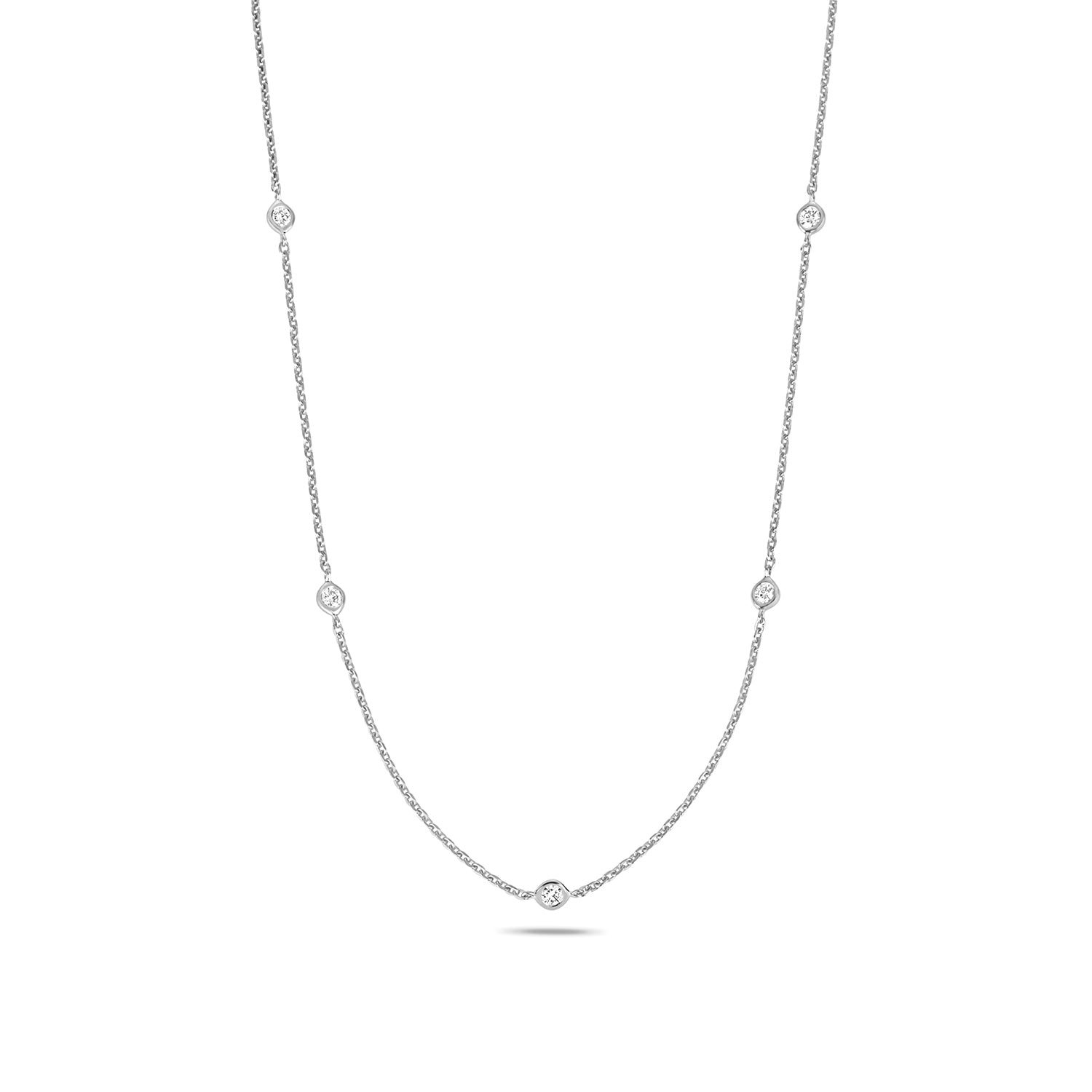 DIAMOND RUBOVER NECKLACE IN 18CT WHITE GOLD