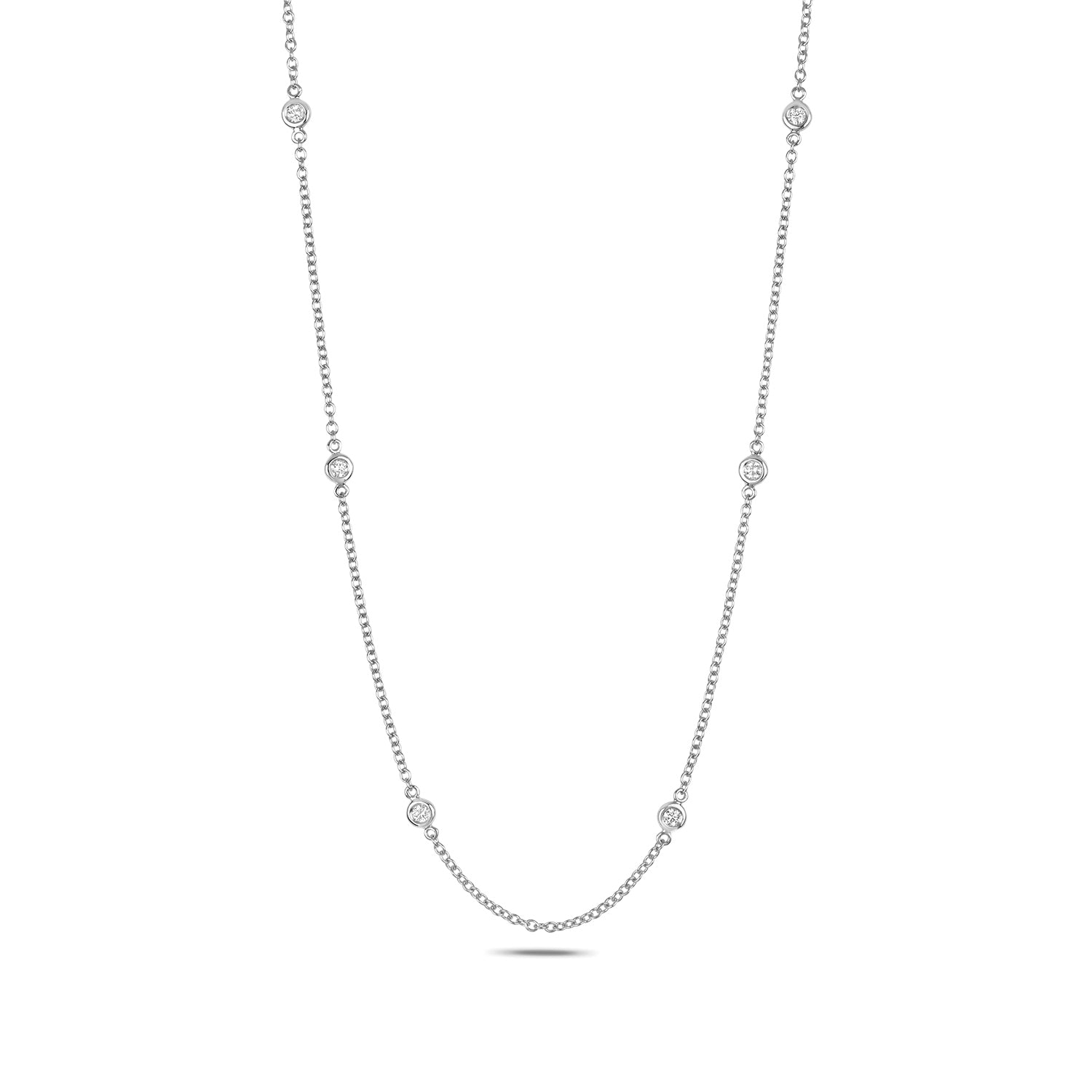 DIAMOND NECKLACE IN 18CT WHITE GOLD