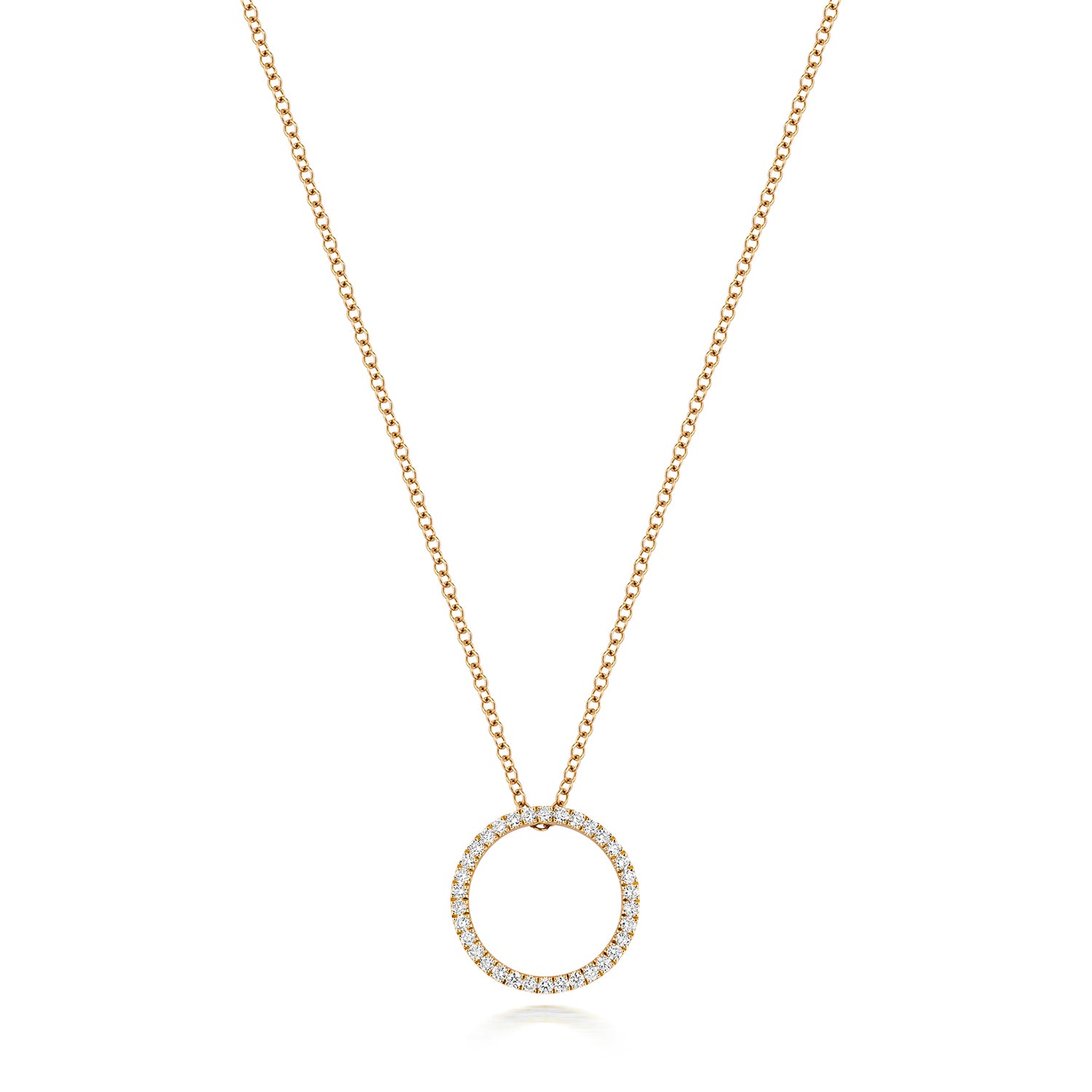 DIAMOND CIRCLE NECKLACE IN 18CT GOLD