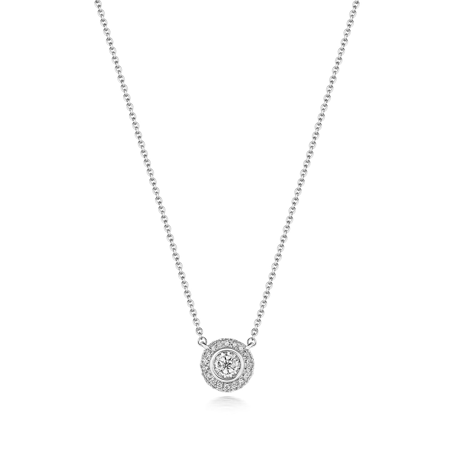 DIAMOND ILLUSION NECKLACE IN 18CT WHITE GOLD