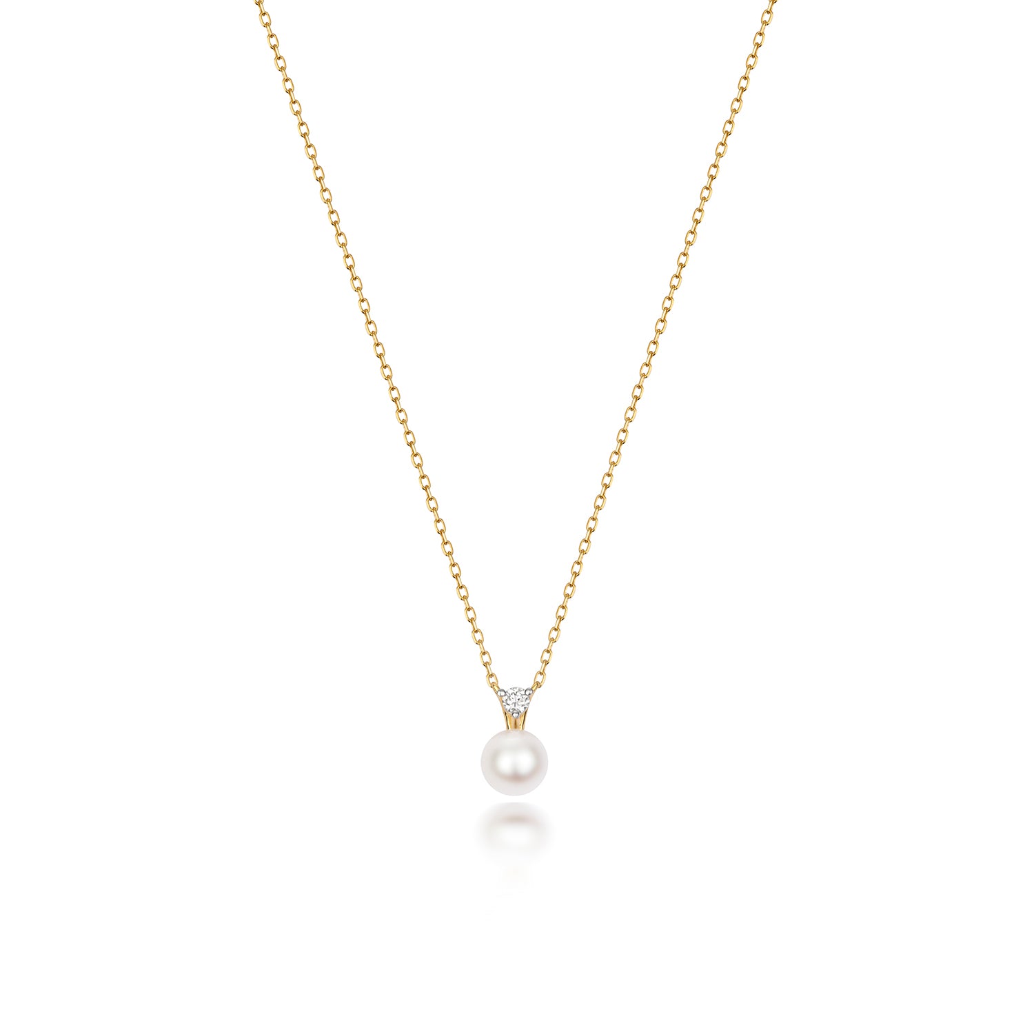 DIAMOND & AKOYA PEARL NECKLACE IN 18CT GOLD