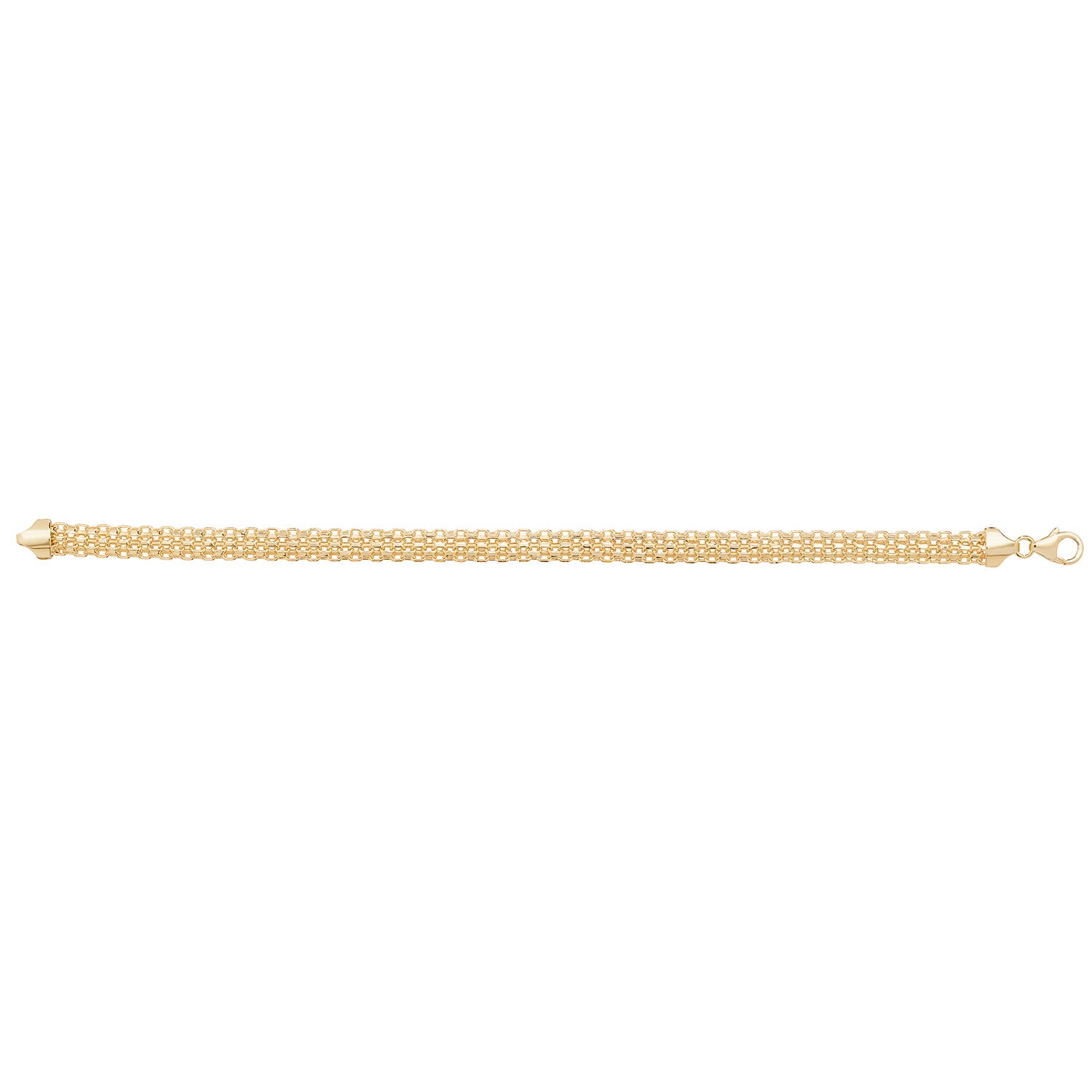 9CT GOLD FLAT WOVEN BRACELET