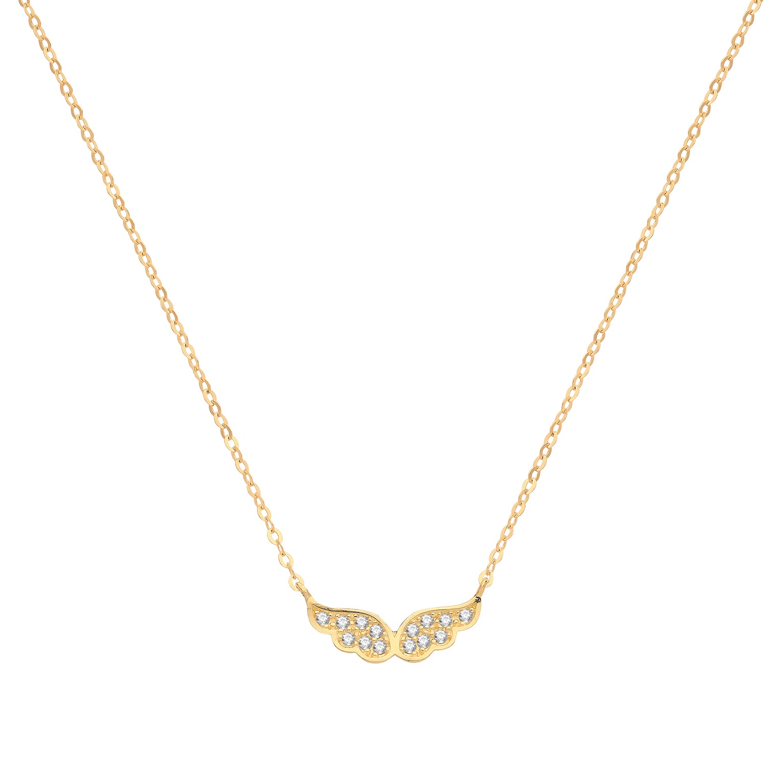 9CT GOLD CZ WINGS NECKLET